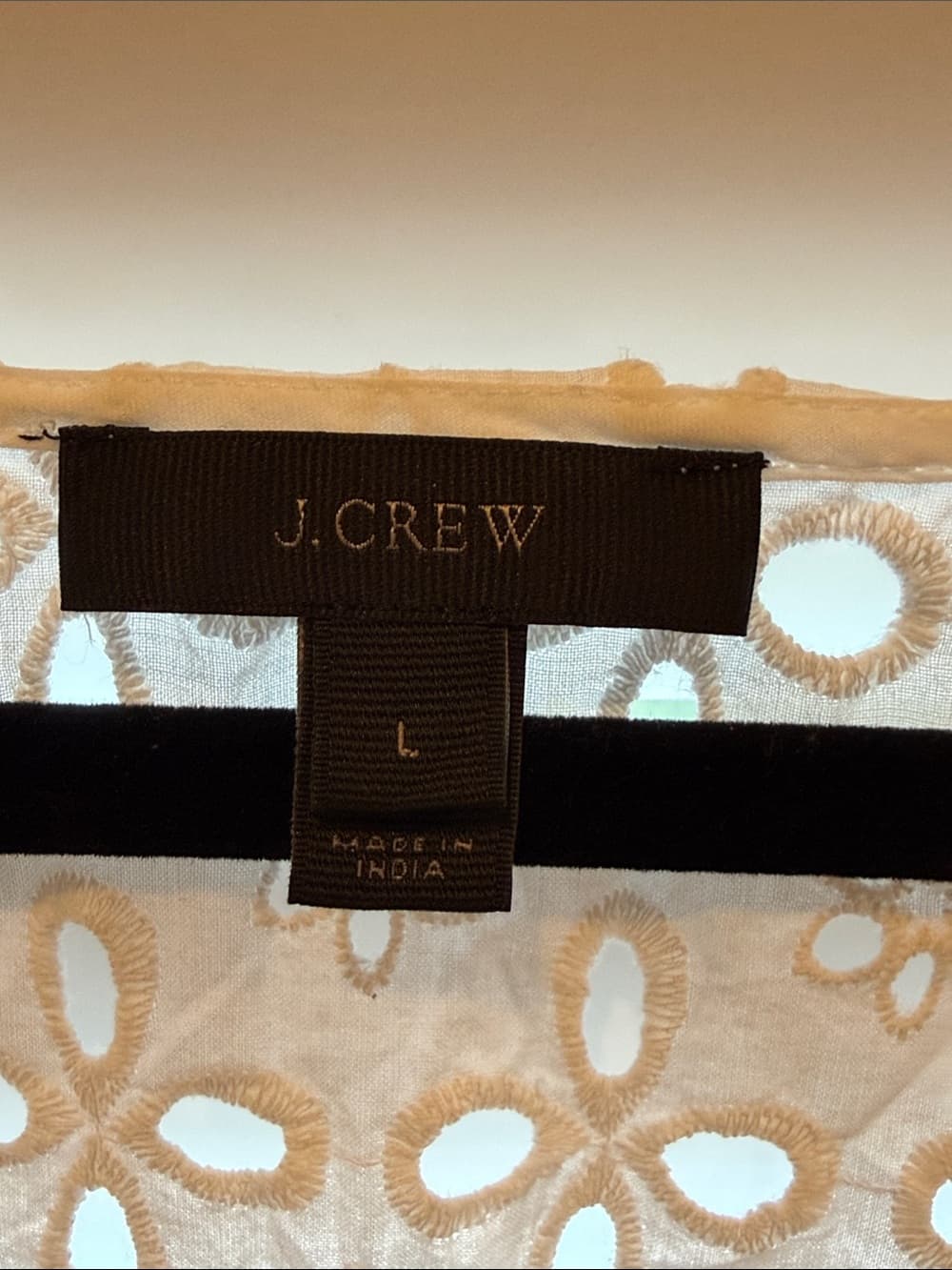 J. Crew White Eyelet Top perfect coverup large - Thumbnail 2