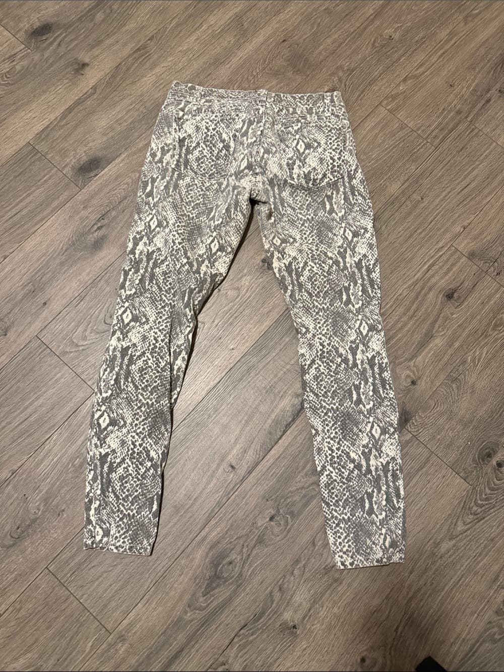 Current/Elliott tan snakeskin print Denim Jeans