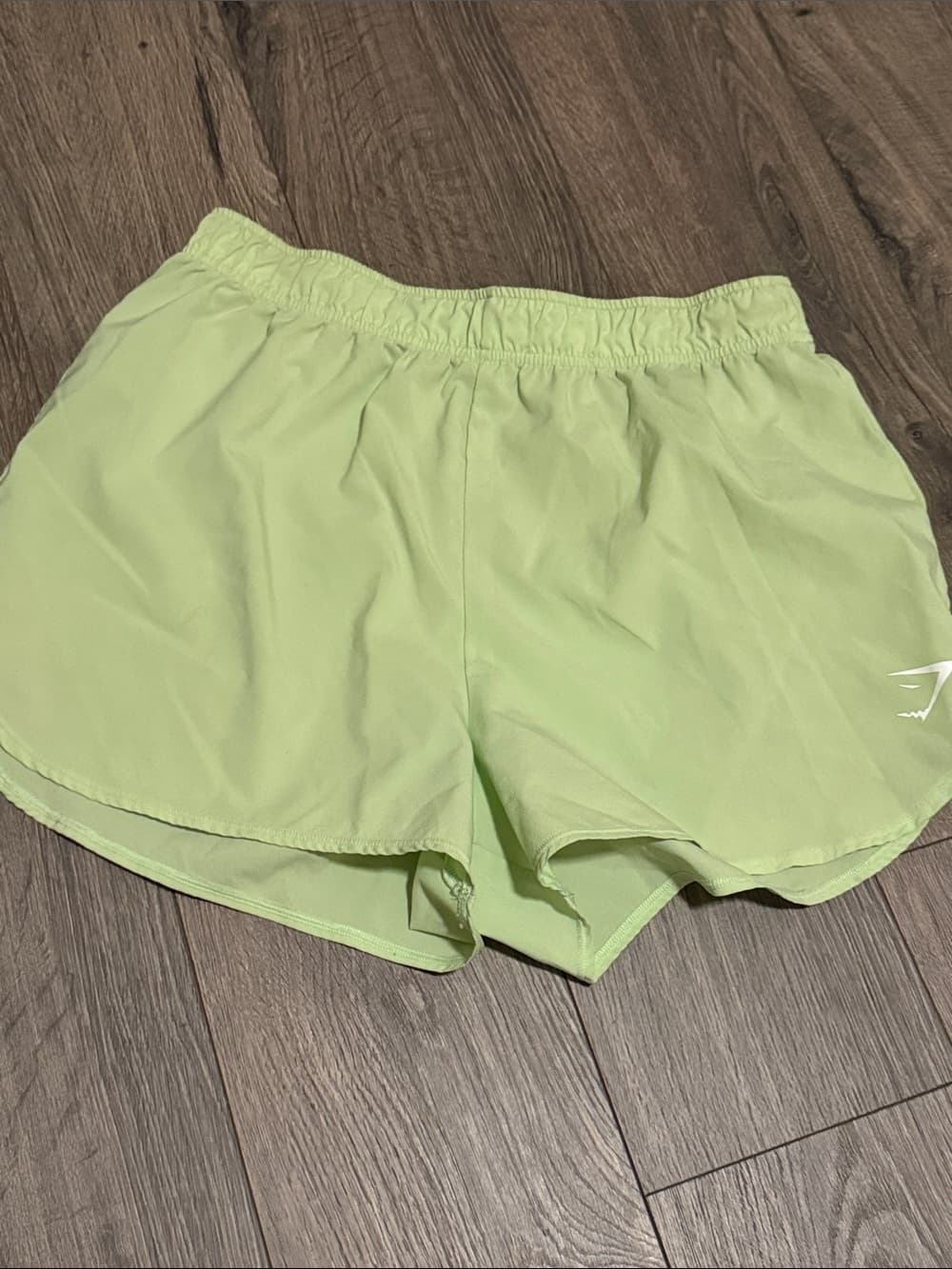 Gymshark Women's Lime Green Athletic Shorts - Thumbnail 3