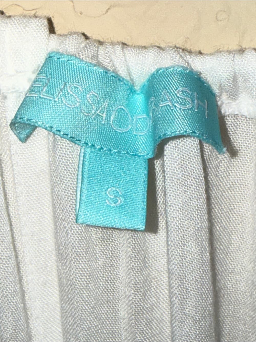 Melissa Odabash White Dress with Turquoise Label