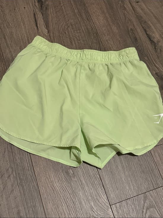 Gymshark Women's Lime Green Athletic Shorts - Thumbnail 4