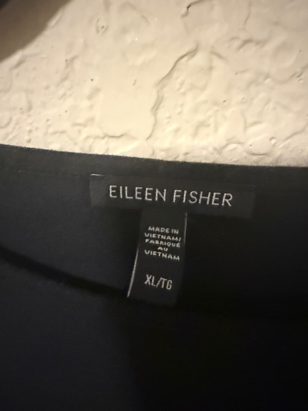 Eileen Fisher Black Long Sleeve Midi Knit Dress