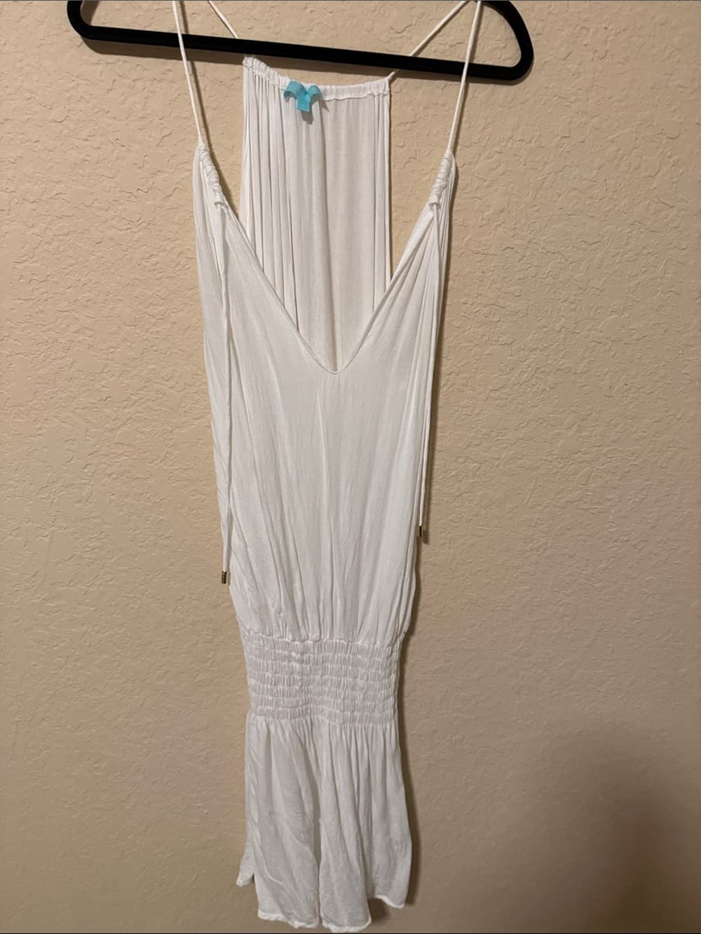 Melissa Odabash White Dress with Turquoise Label - Thumbnail 3