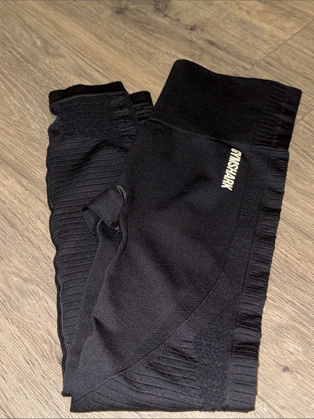 Gymshark Black Ribbed Seamless Leggings - Thumbnail 3