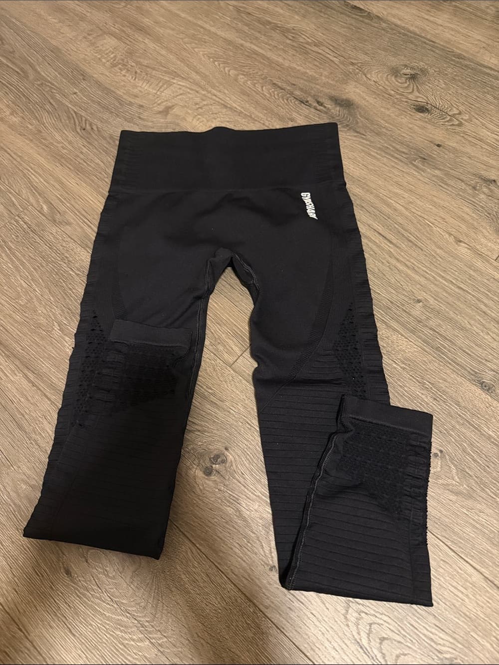 Gymshark Black Ribbed Seamless Leggings - Thumbnail 2