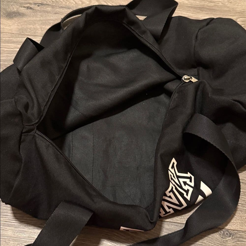 PINK Victoria's Secret Black Tote with White Logo - Thumbnail 2