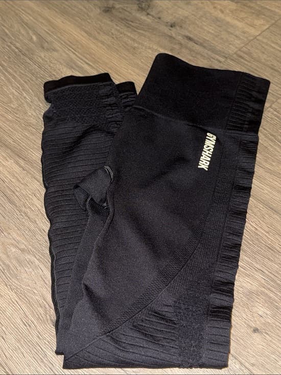 Gymshark Black Ribbed Seamless Leggings - Thumbnail 4