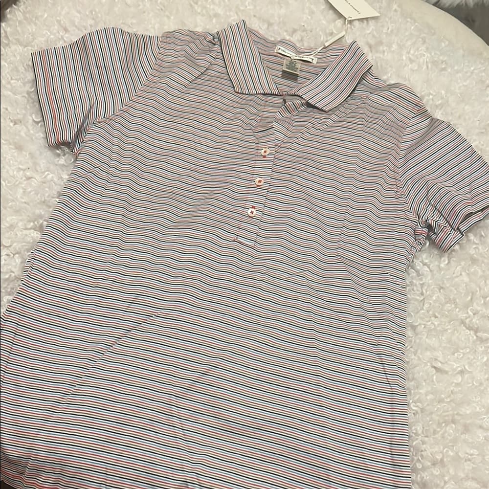 Fairway & Greene Red and Blue Striped Polo - Thumbnail 4