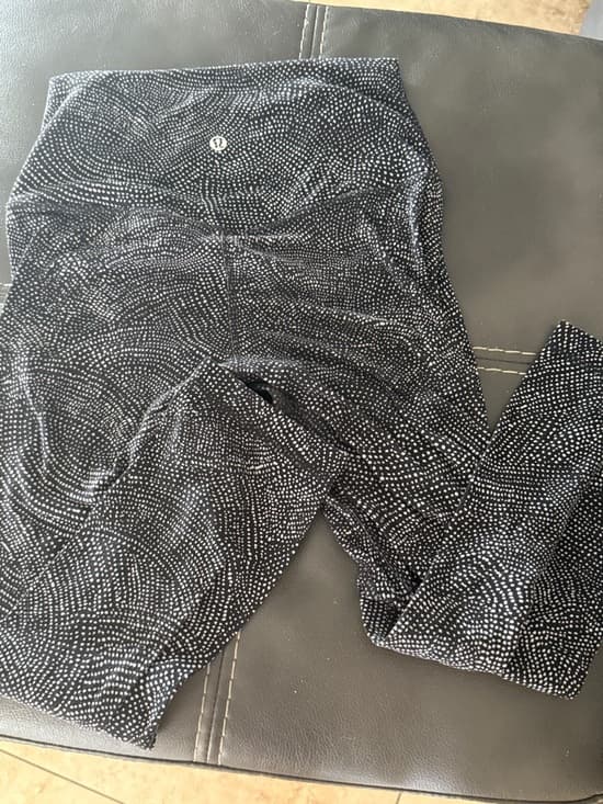 lululemon athletica Black and White Patterned Leggings - Thumbnail 5