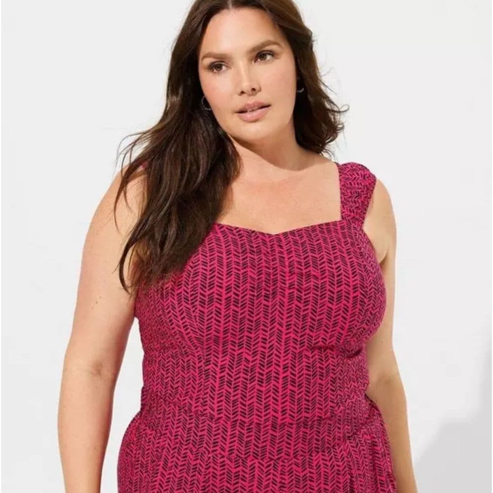 Torrid Challis Smocked Crop Top size 4 NWT - Thumbnail 5