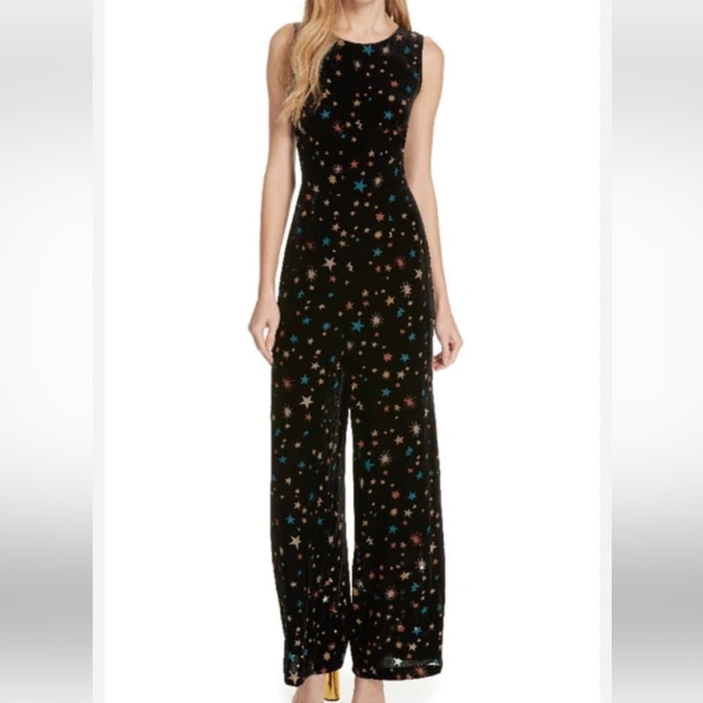 Ted Baker Black Maxi jumpsuit with Star Print size 2 = size 6/s - Thumbnail 7
