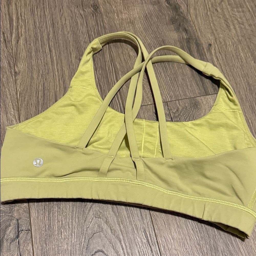 lululemon athletica Pale Lime Strappy Sports Bra - Thumbnail 3