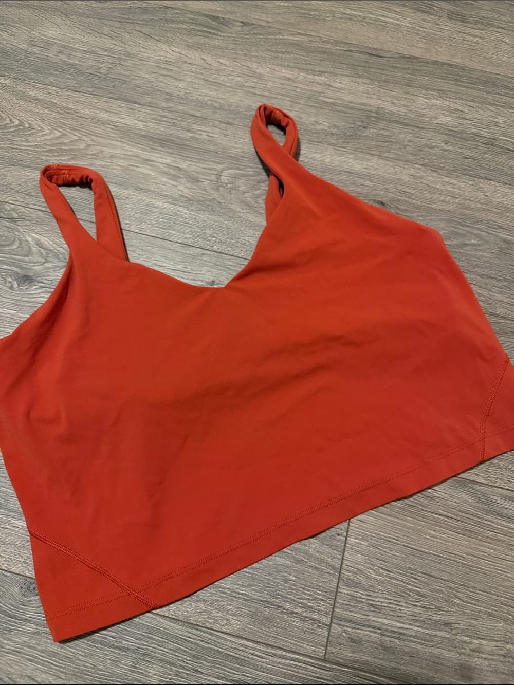 lululemon athletica Women's Orange Mesh-Trim Top - Thumbnail 3