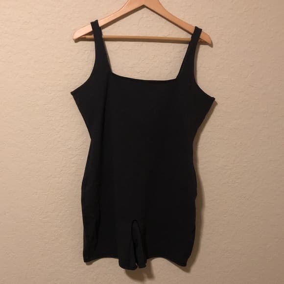 Skims Plus size 3x Women's charcoal gray/Black Seamless Tank Romper - - Thumbnail 5