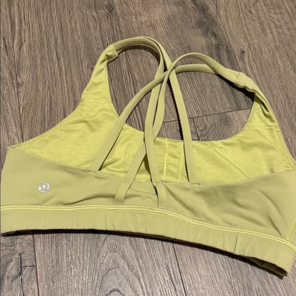 lululemon athletica Pale Lime Strappy Sports Bra - Thumbnail 4