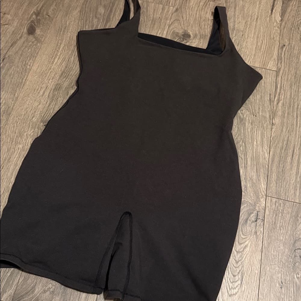 Skims Plus size 3x Women's charcoal gray/Black Seamless Tank Romper - - Thumbnail 3
