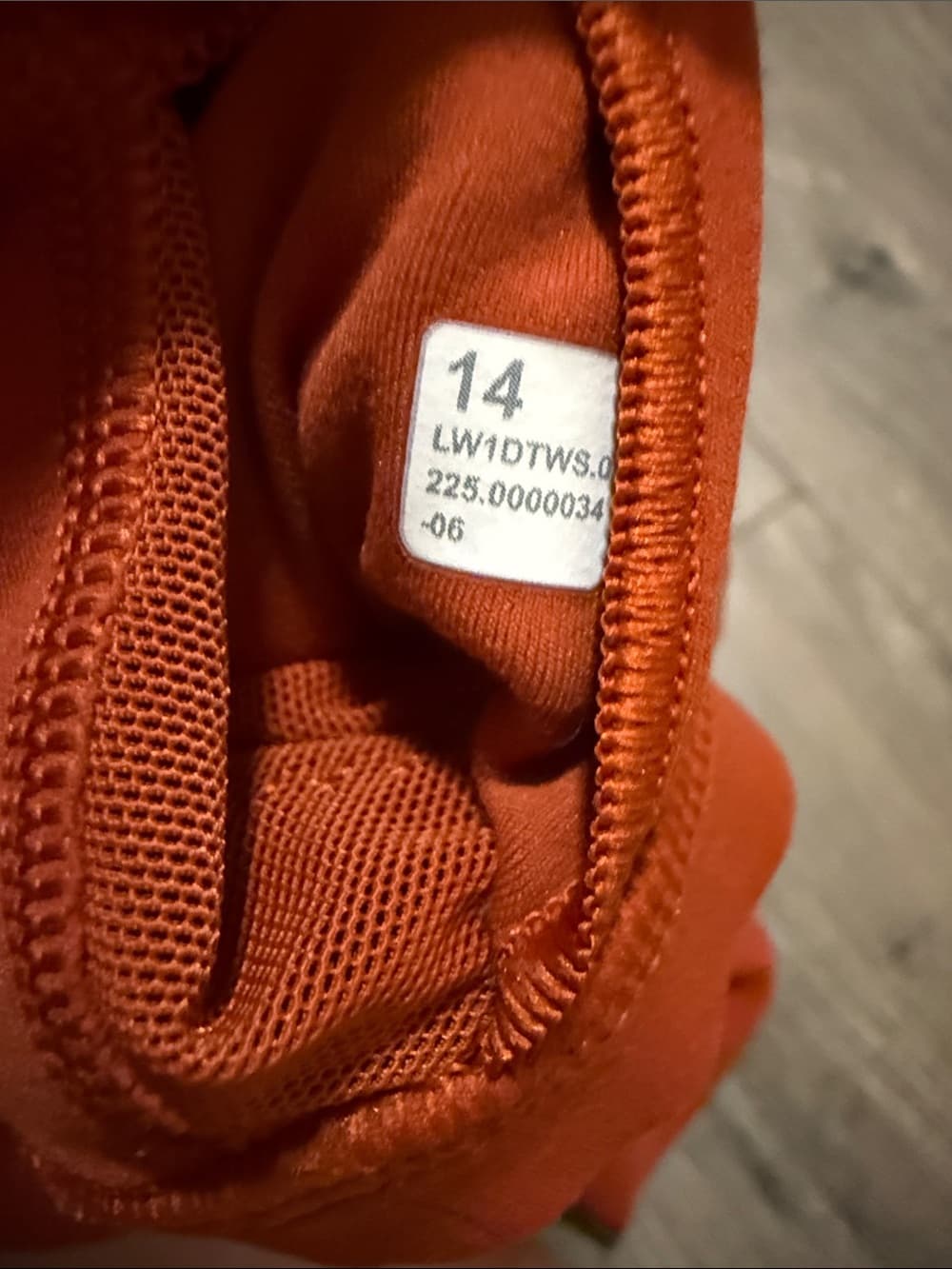 lululemon athletica Women's Orange Mesh-Trim Top - Thumbnail 2