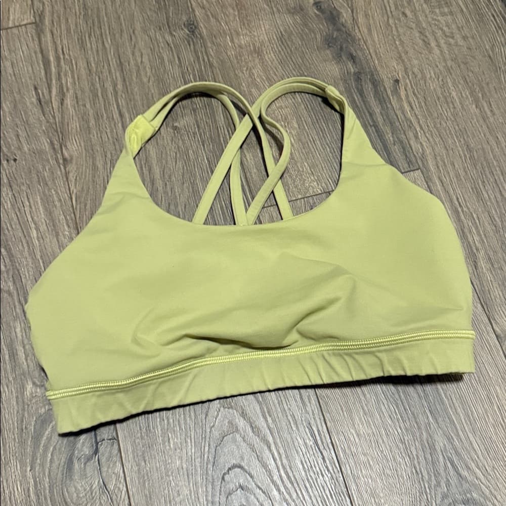 lululemon athletica Pale Lime Strappy Sports Bra - Thumbnail 2