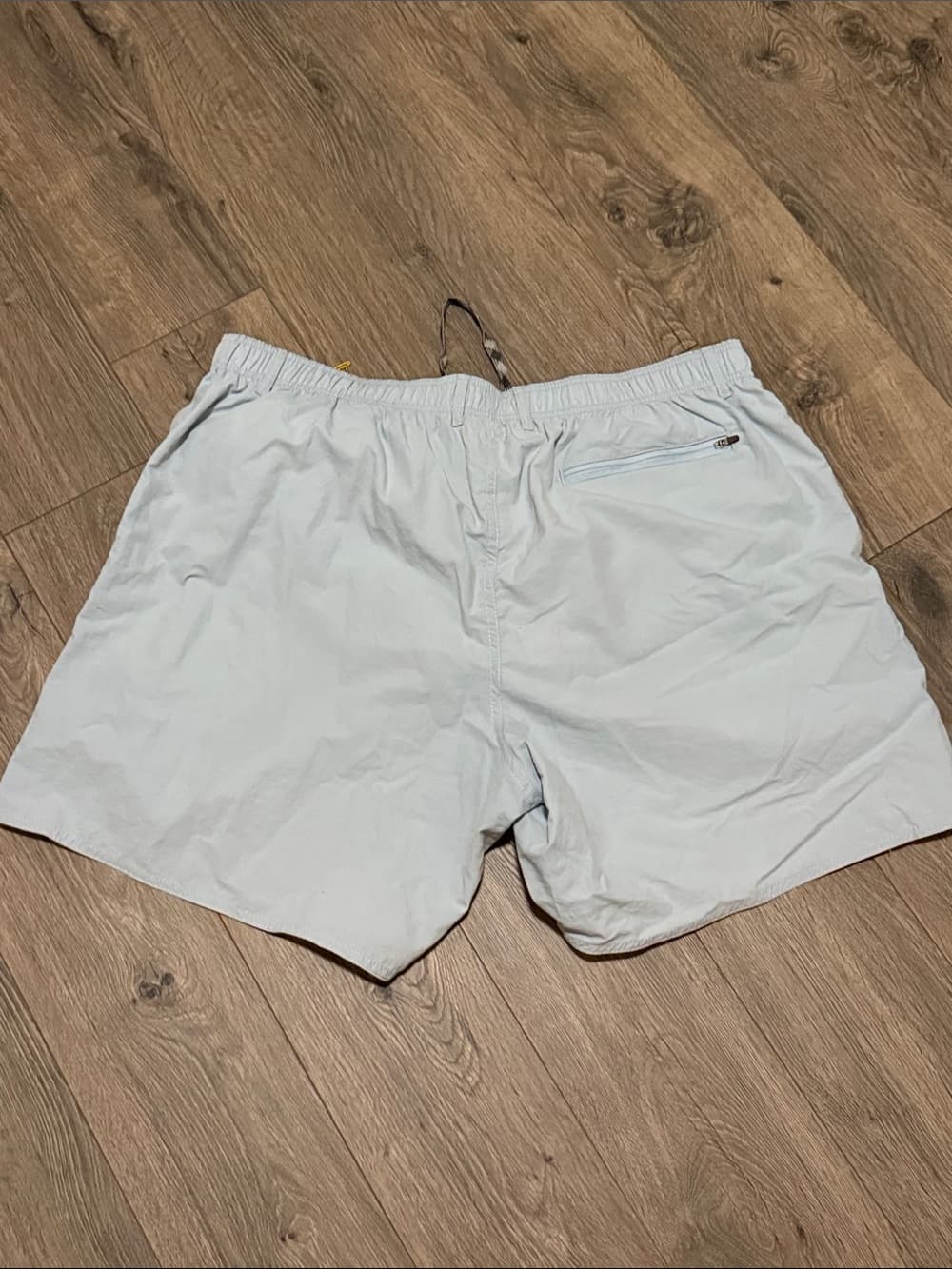 AFTCO Light Blue Men's Swim Shorts with Yellow Drawstring Tag - Thumbnail 2