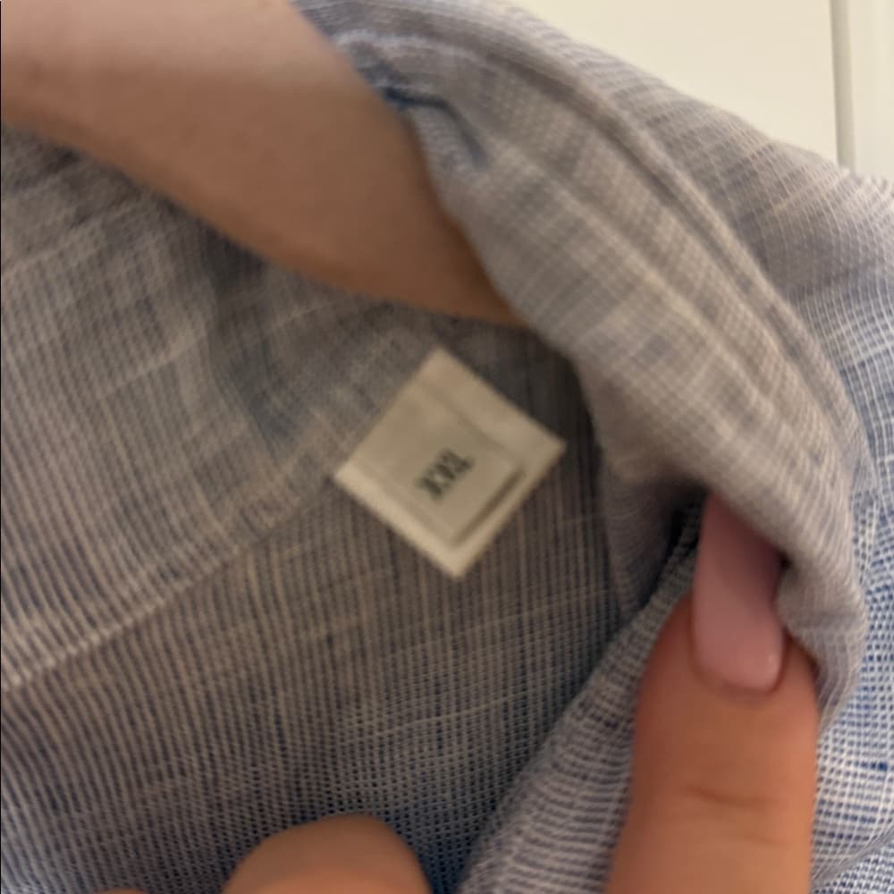 Armani Collezioni Sky Blue Button-Down Shirt - Thumbnail 2