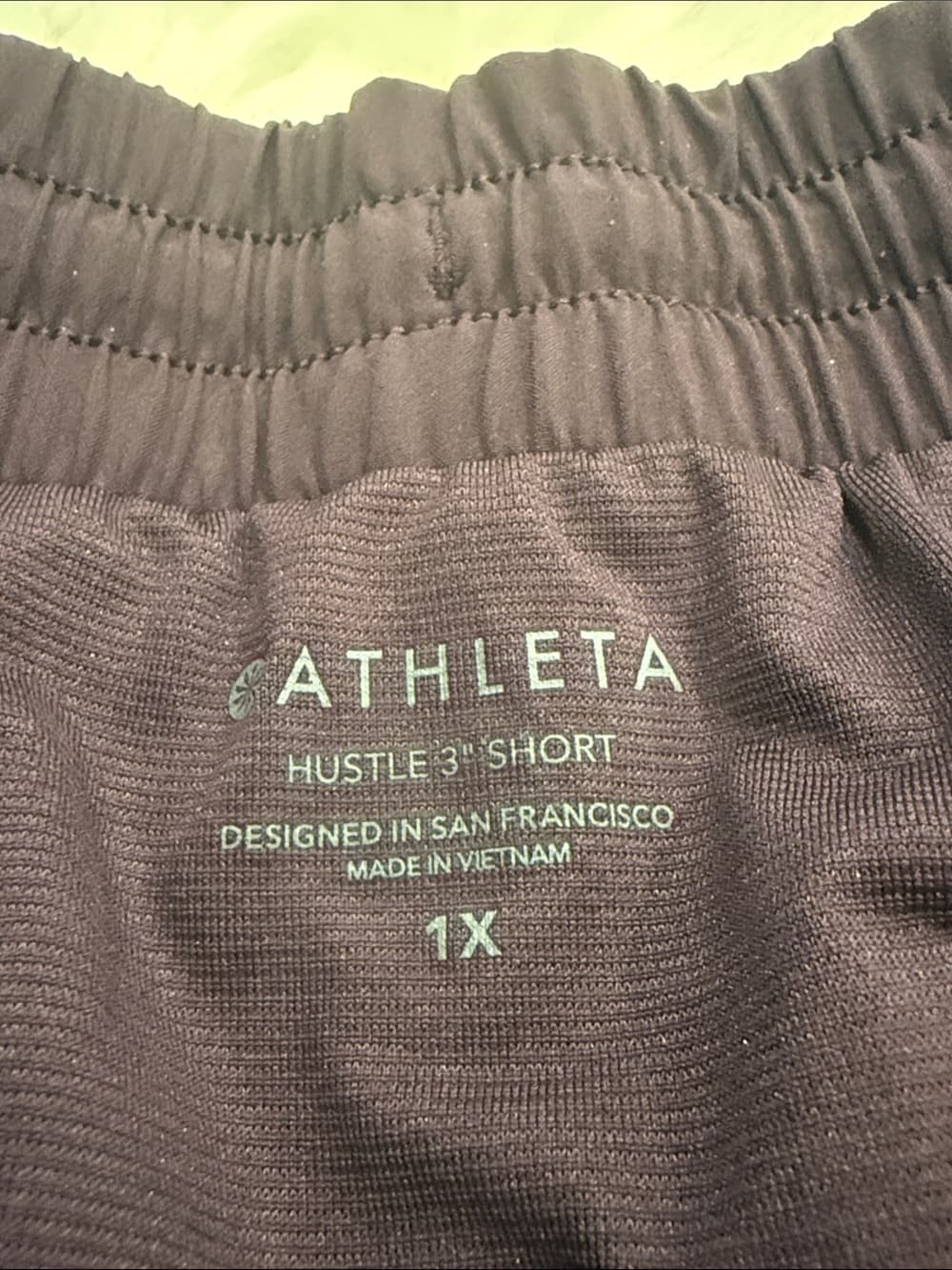 Athleta Hustle Short 3" Plum Ruffle-Waist Running Shorts plus size 1x - Thumbnail 2