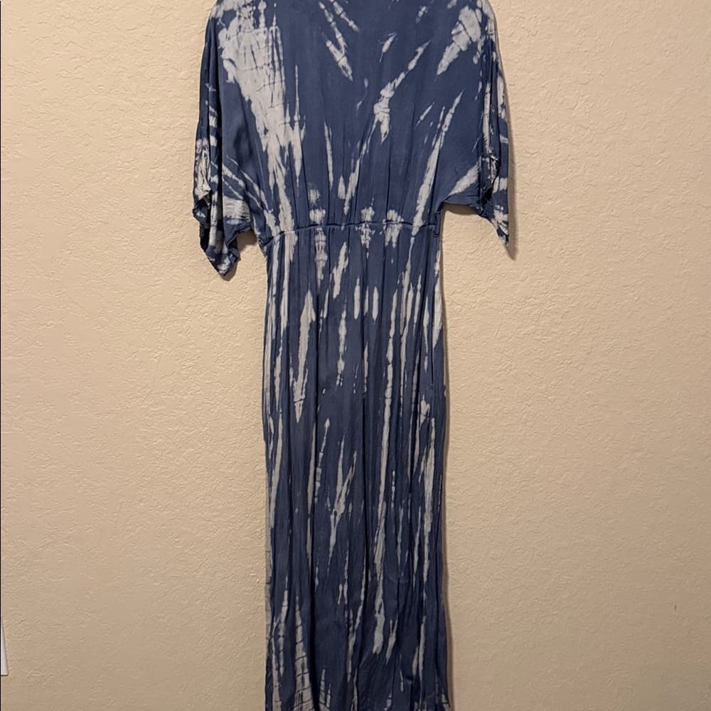 Stark X Chic Navy Tie-Dye Maxi Dress - Thumbnail 3
