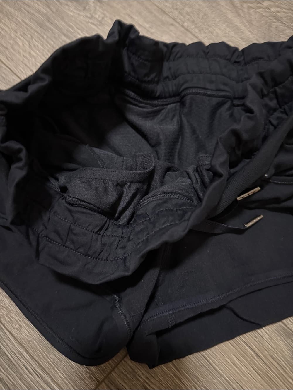 lululemon athletica Black Drawstring Athletic Shorts - Thumbnail 4