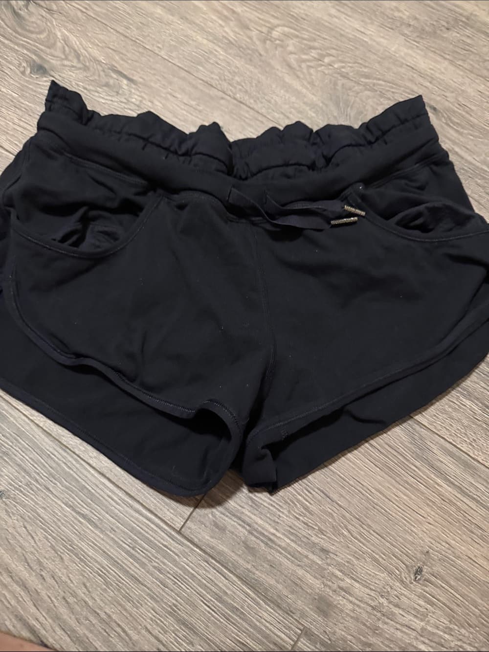 lululemon athletica Black Drawstring Athletic Shorts - Thumbnail 3