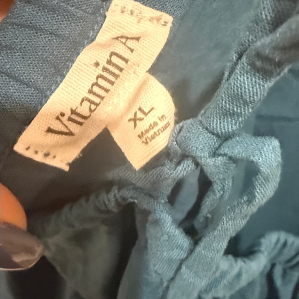 Vitamin A Teal Slip Dress with Spaghetti Straps coverup xl