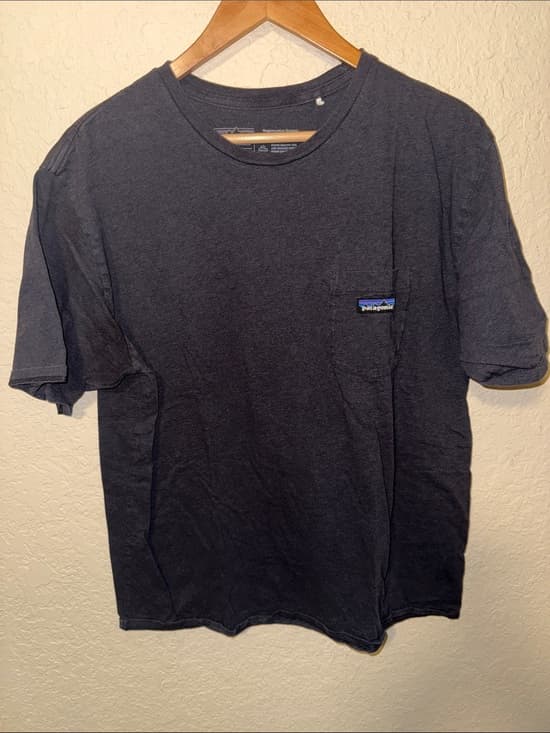 Patagonia Charcoal Short Sleeve Crew Pocket Tee - Thumbnail 4