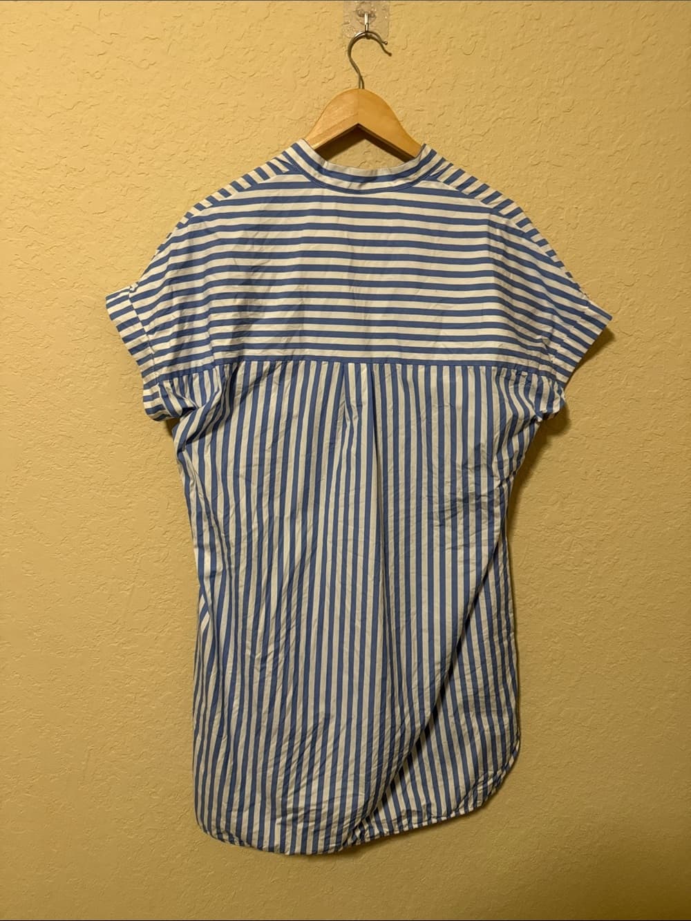 MaxMara Blue and White Striped Button-Up Shirt - Thumbnail 2