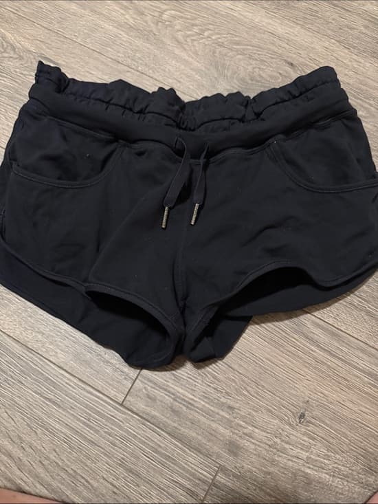 lululemon athletica Black Drawstring Athletic Shorts - Thumbnail 6