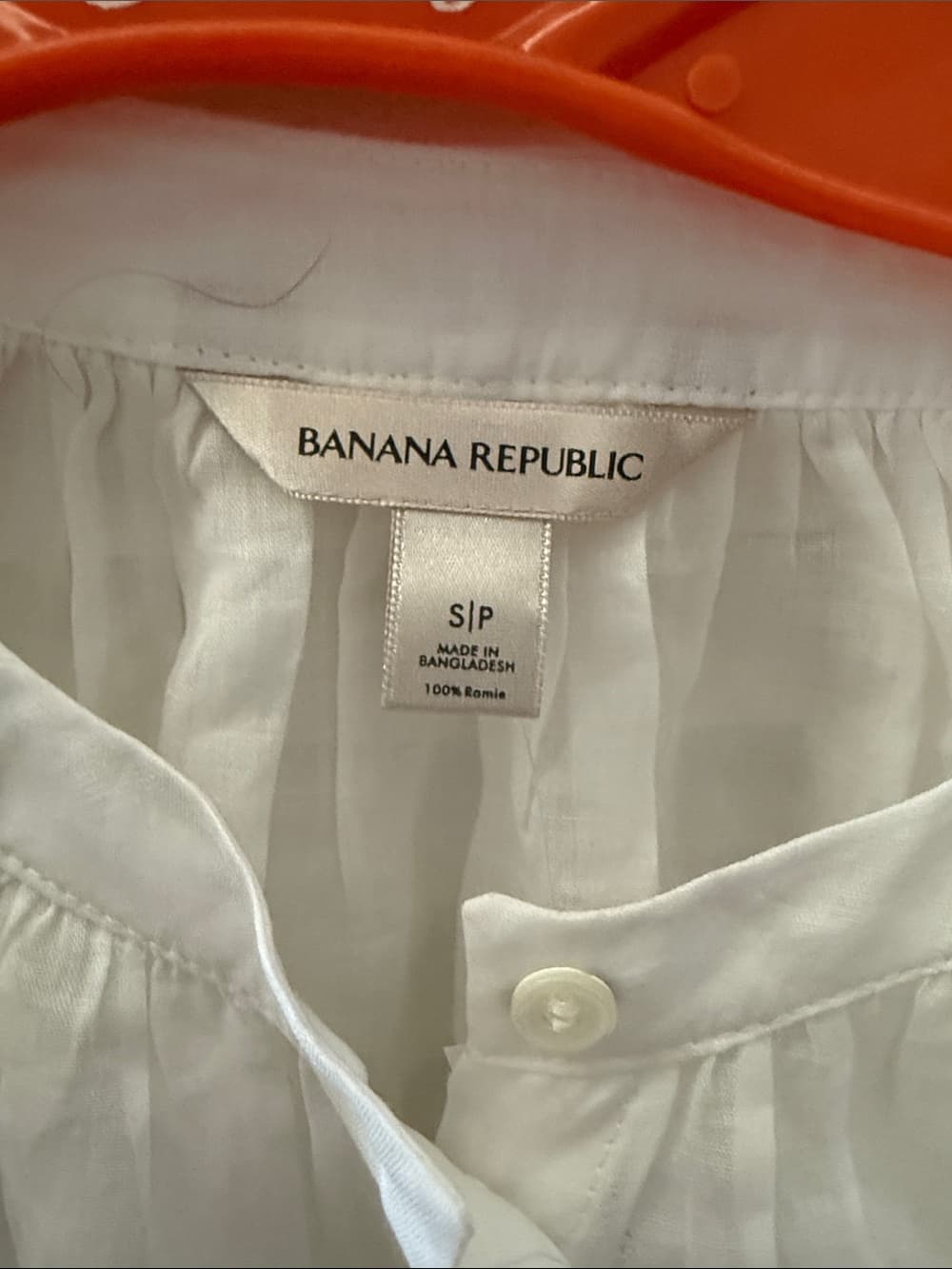 Banana Republic White Sheer Blouse 100% ramey new tag size small oversized - Thumbnail 2