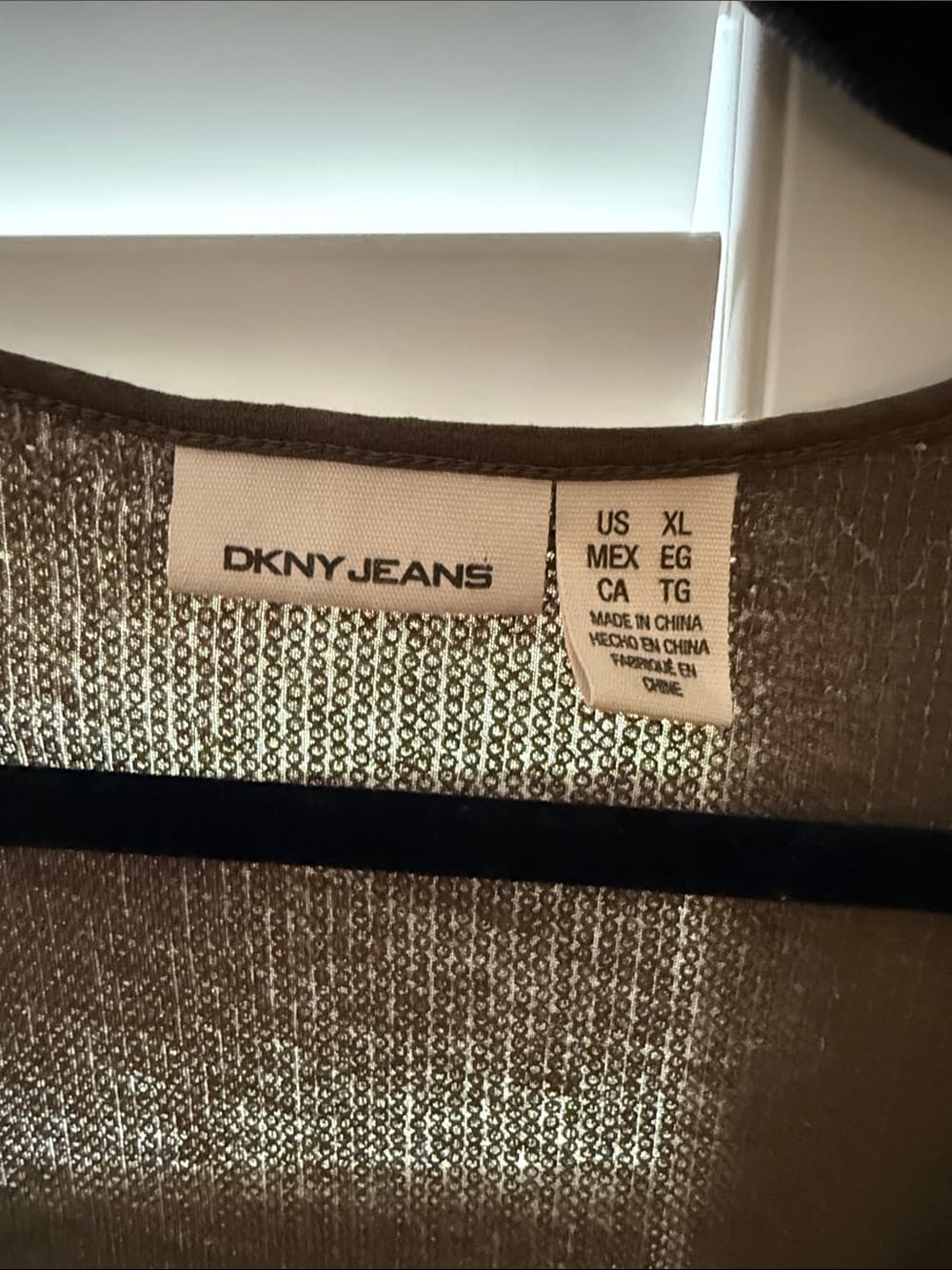 DKNY Jeans Sequin Camo Tank - Olive & Black xl - Thumbnail 2