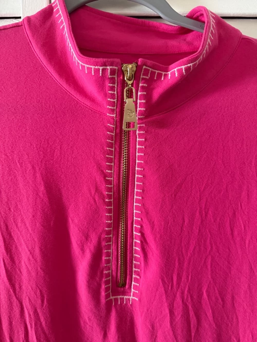 Spartina 449 Sleeveless Hot Pink Zip-Front Dress XL - Thumbnail 2