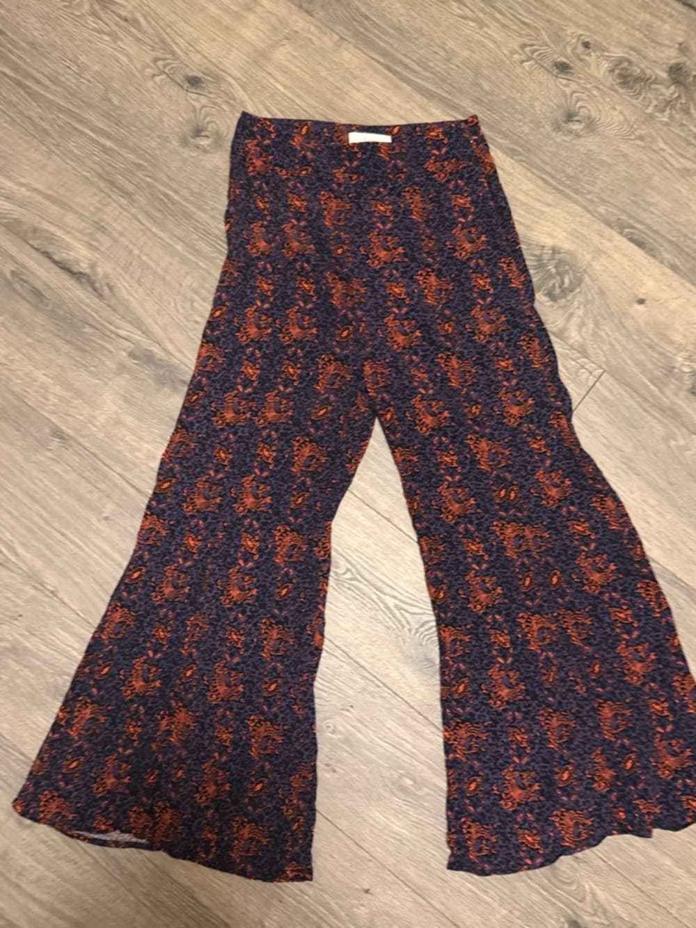 elevenses Navy and Orange Paisley Trousers - Thumbnail 3