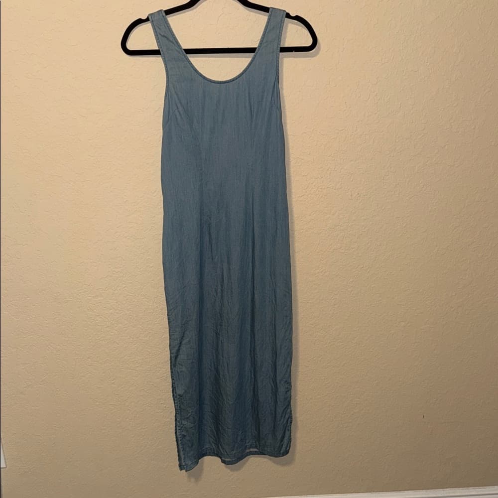 BCBG cut out dress size 2 Sleeveless Light Blue Maxi Dress - Thumbnail 4