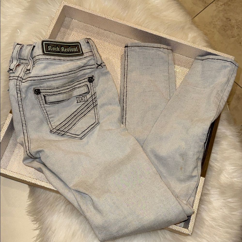 Rock Revival Women's Light Wash Skinny Jeans - Thumbnail 6