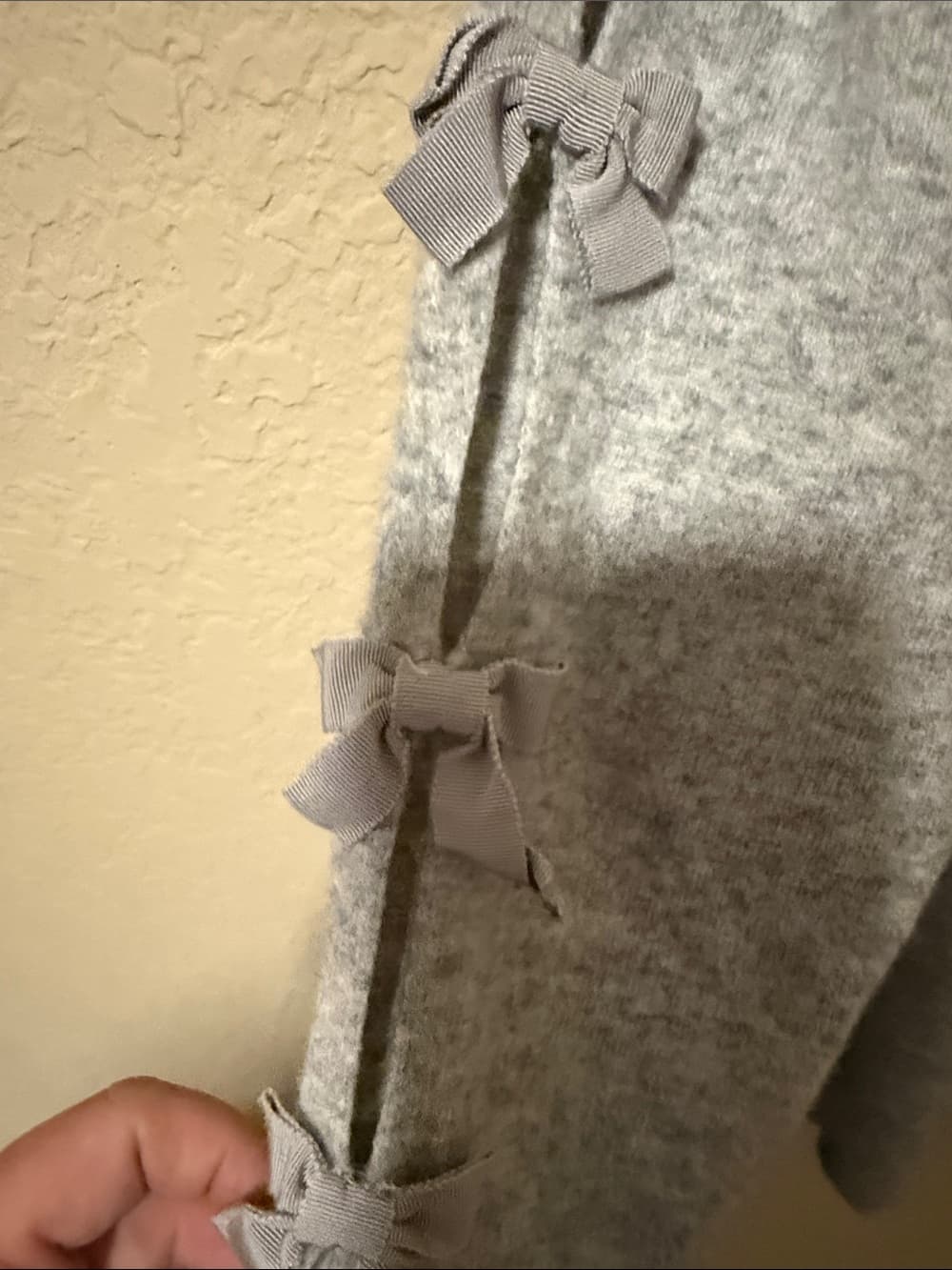 Ted Baker Gray Bow-Detail Scoop Neck Sweater size 4/large - Thumbnail 3