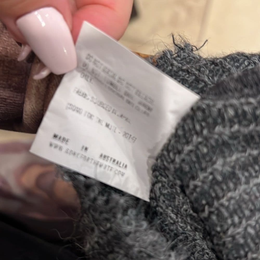 Song For The Mute Charcoal Knit Sweater luxury brand - Thumbnail 3