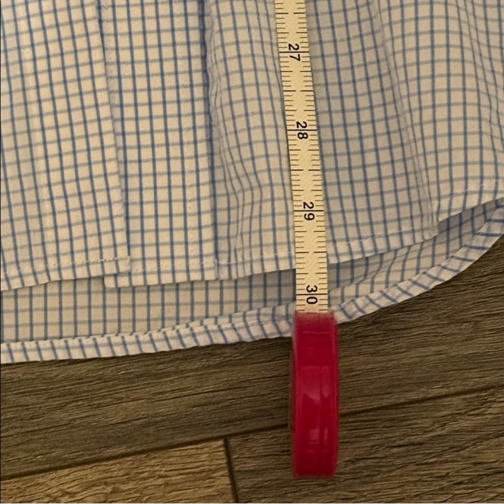 Southern Tide Light Blue Checkered Dress Shirt - Thumbnail 3
