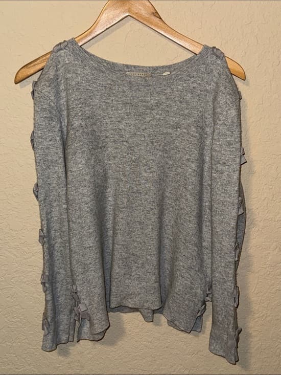 Ted Baker Gray Bow-Detail Scoop Neck Sweater size 4/large - Thumbnail 7