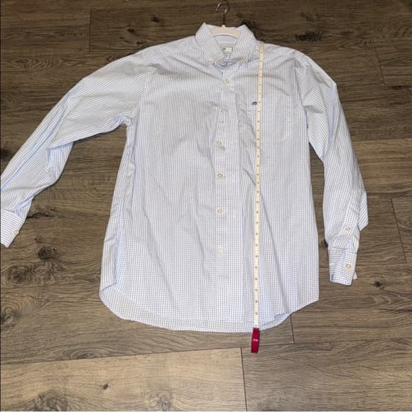 Southern Tide Light Blue Checkered Dress Shirt - Thumbnail 8