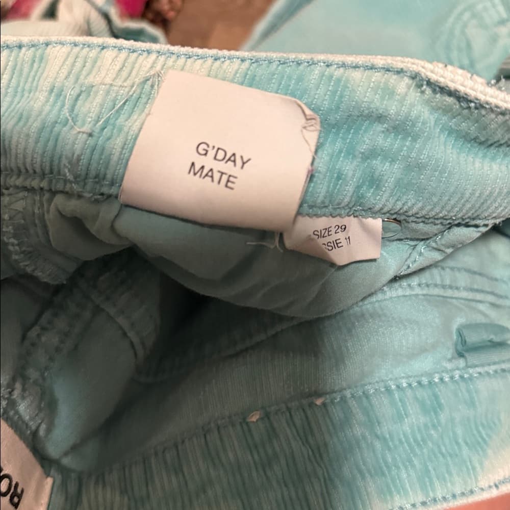 ROLLA'S Mint Green Corduroy Jean Shorts - Thumbnail 4