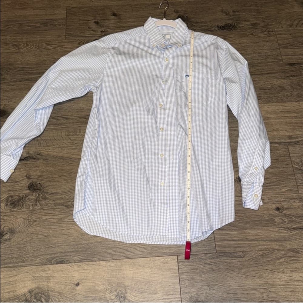 Southern Tide Light Blue Checkered Dress Shirt - Thumbnail 7