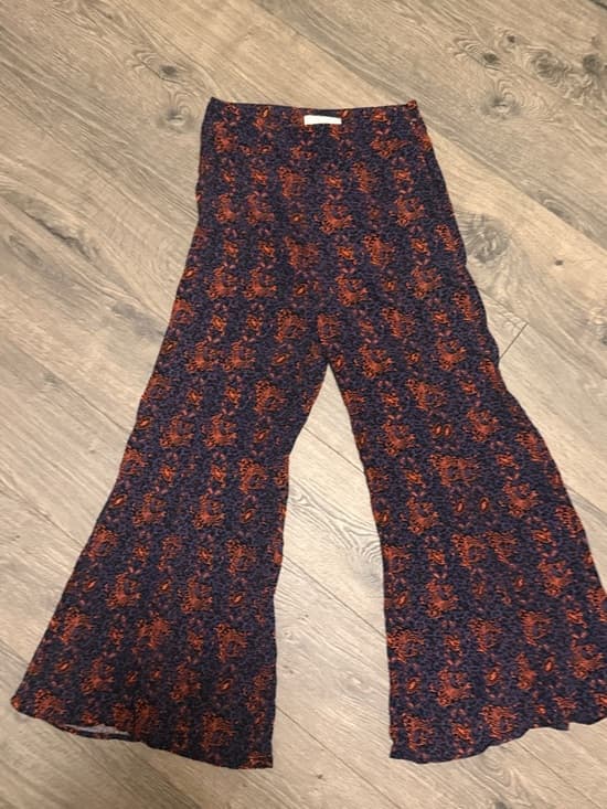elevenses Navy and Orange Paisley Trousers - Thumbnail 4