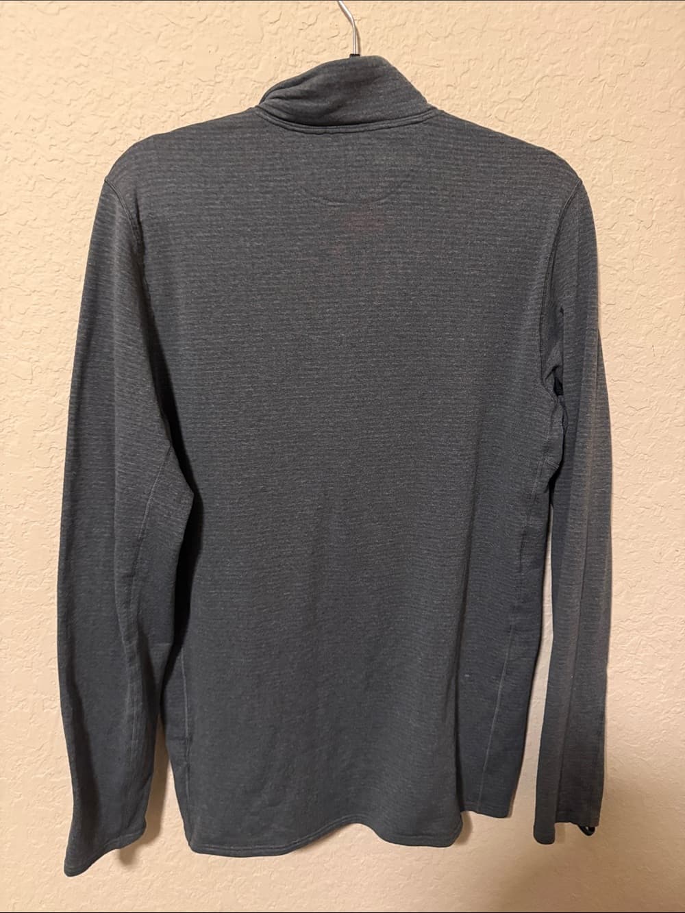 Patagonia Men's Charcoal Grey Quarter-Zip Performance Sweater - Thumbnail 3