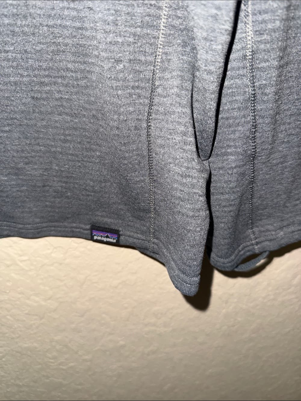 Patagonia Men's Charcoal Grey Quarter-Zip Performance Sweater - Thumbnail 4