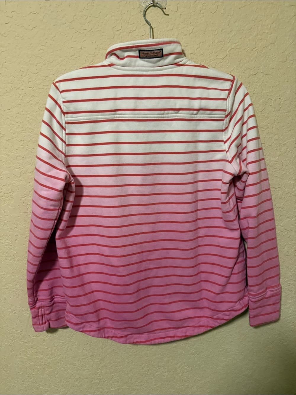 Vineyard Vines White and Coral Striped Shep Shirt small - Thumbnail 2