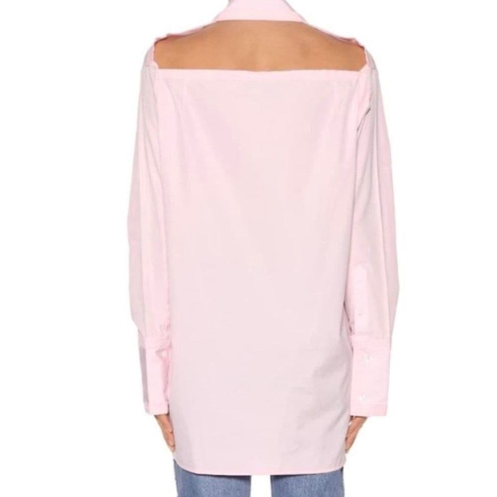 Helmut Lang cut out back cotton statement blouse xs - Thumbnail 2